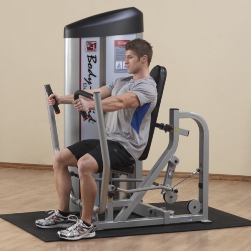 Getting Chest Muscles the Body solid Series II Commercial Chest Press Way