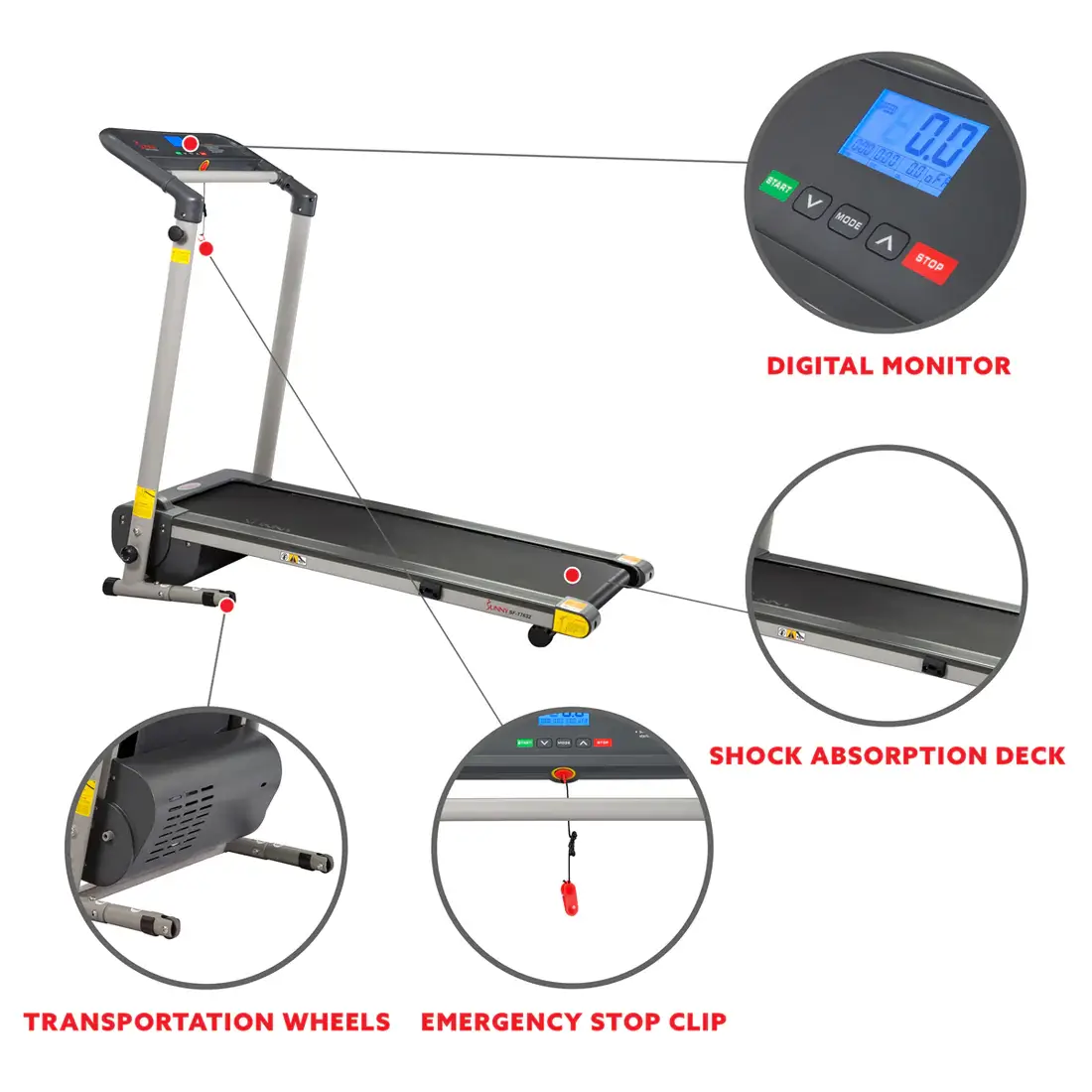 GP Pro Sun Space Saving Treadmill - Compact Folding Space Saver ...