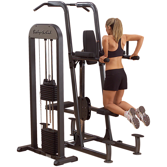 BODY-SOLID FCD-STK PRO-SELECT WEIGHT ASSISTED CHIN-DIP MACHINE-NEW. Call 888-502-2348 For Lowest Pricing