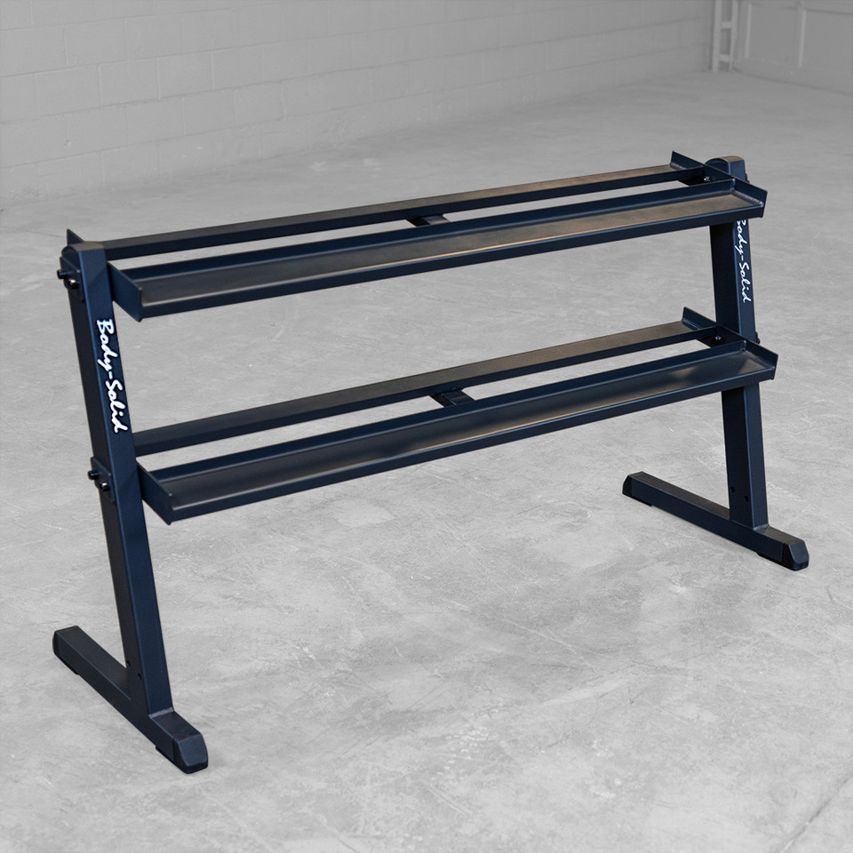 Body-Solid 60 inch Commercial 2 Tier Dumbbell Rack -GDR60