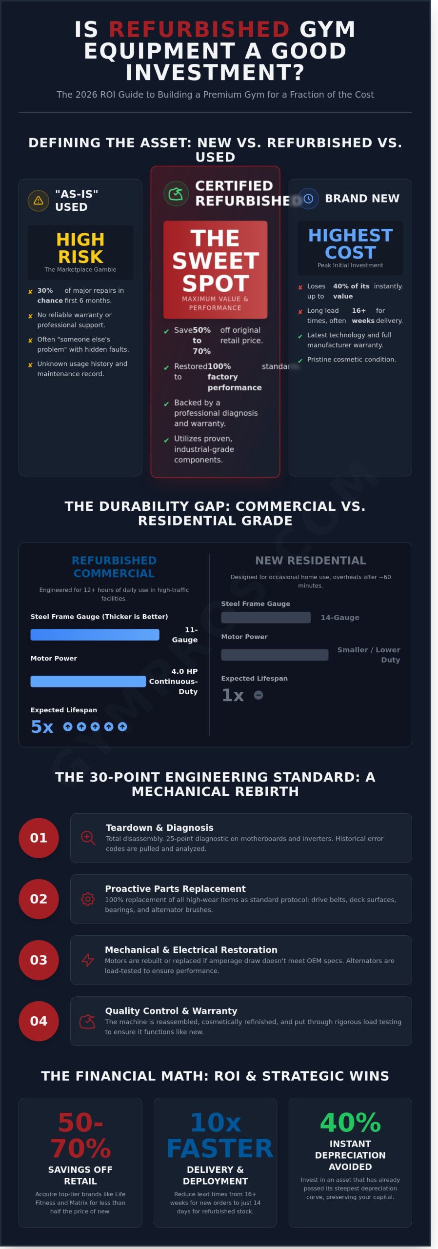 Is Refurbished Gym Equipment a Good Investment? The 2026 ROI Guide